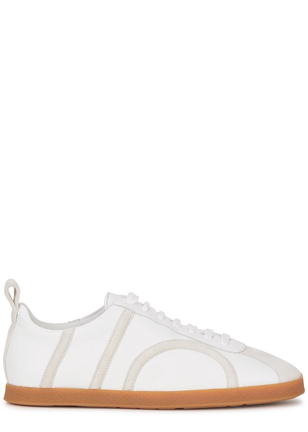Panelled leather sneakers