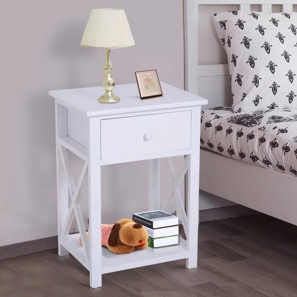 Carruth Solid Wood End Table with Storage