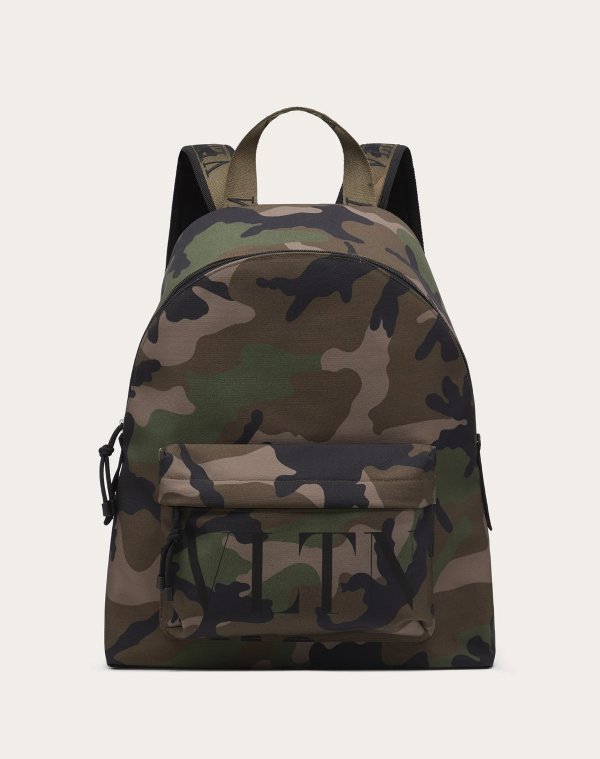 Valentino Garavani Camouflage Nylon Backpack for Man | Valentino Online Boutique