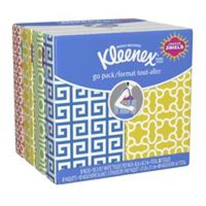 Kleenex Pocket Pack Facial Tissue, 8 Count (Pack of 24)