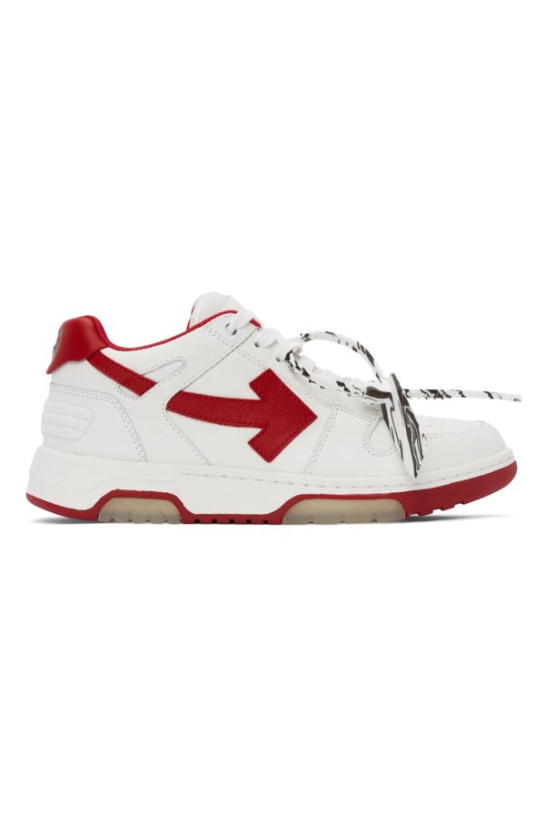 White & Red Out Of Office Sneakers