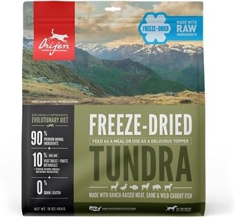 ORIJEN Tundra Grain-Free Freeze-Dried Dog Food & Topper, 16-oz bag - Chewy.com