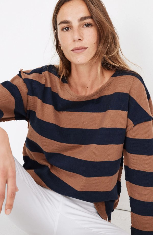 Striped Luxe Long Sleeve T-Shirt