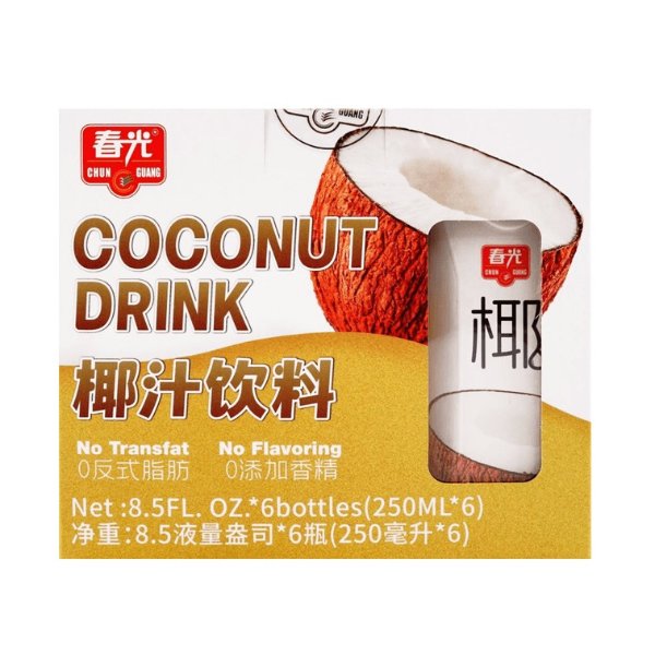 CHUN GUANG Coconut Juice Drink,8.5 fl oz * 6 boxes