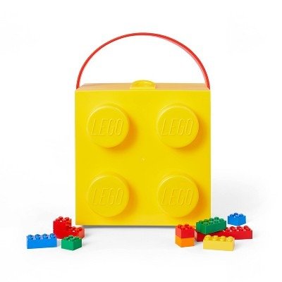 LEGO Brick Storage Box with Contrast Handle Yellow/Red - LEGO&#174; Collection x Target