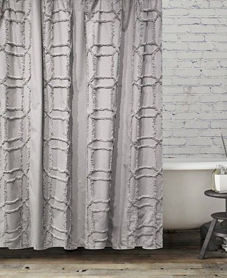 Clip Cube Tufted Shower Curtain