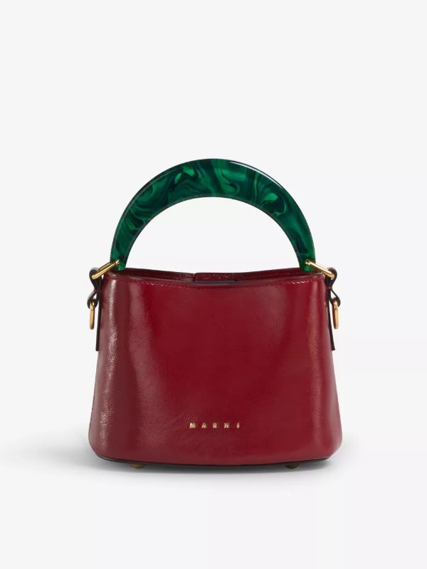 Venice leather top-handle bag