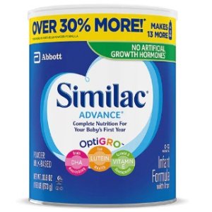 Similac Advance 30oz大容量婴儿1段含铁奶粉