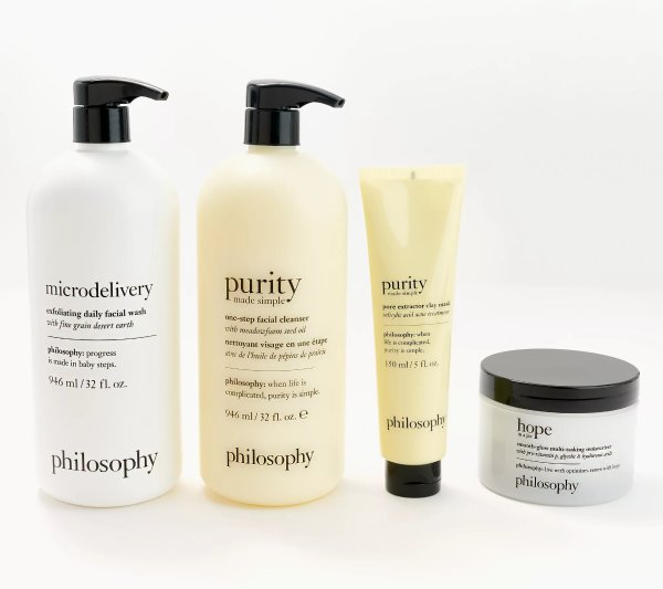 philosophy supersize cleanse & exfoliate 4pc collection
