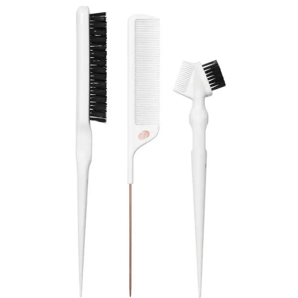 Pintail Comb, Edge Brush, and Teasing Brush Detail Set