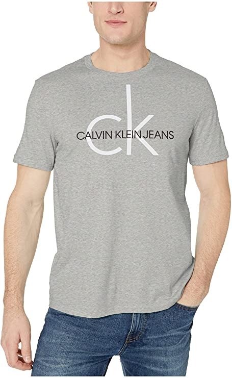 Men's Short Sleeve Classic Ck Logo Crew Neck T-Shirt