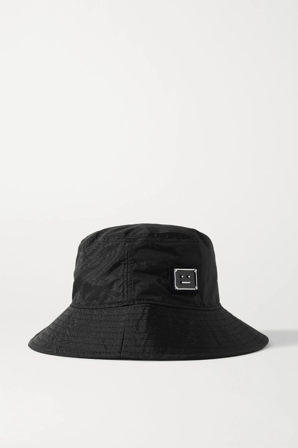 Appliqued ripstop bucket hat