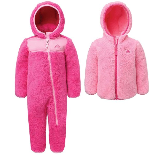 Infant 2-piece Fleece Set, Pink or Purple