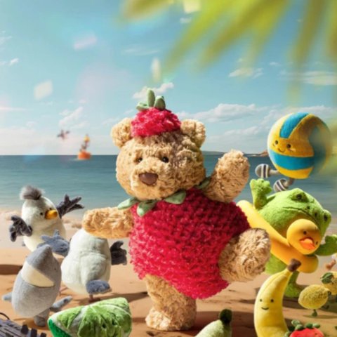 已开卖~夏日系列全上了开抢：Jellycat 四月新品~ 草莓熊、毕业蛋、新人蛋、沙雕堡全上了