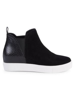 Steve Madden Zaci Embossed Leather & Suede Chelsea Sneakers