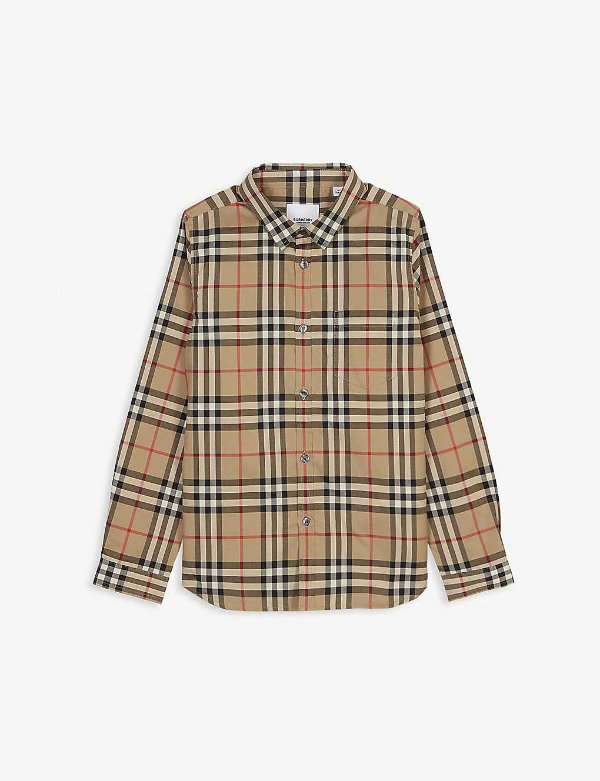 Vintage check cotton shirt 3-14 years