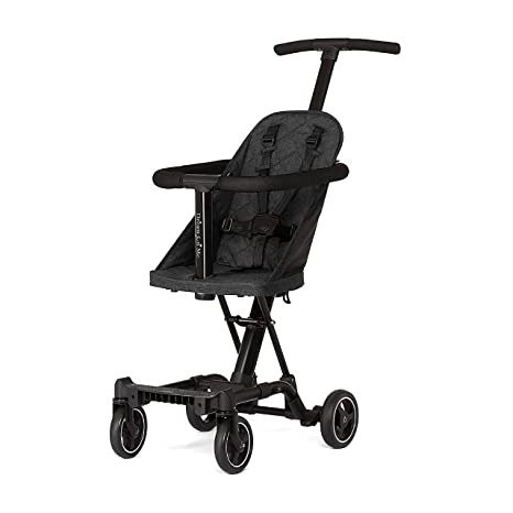 Lightweight and Compact Coast Rider Stroller with One Hand Easy Fold, Adjustable Handles and Soft Ride Wheels, Black