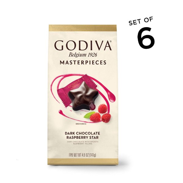 Godiva Masterpieces 覆盆子黑巧克力 6包