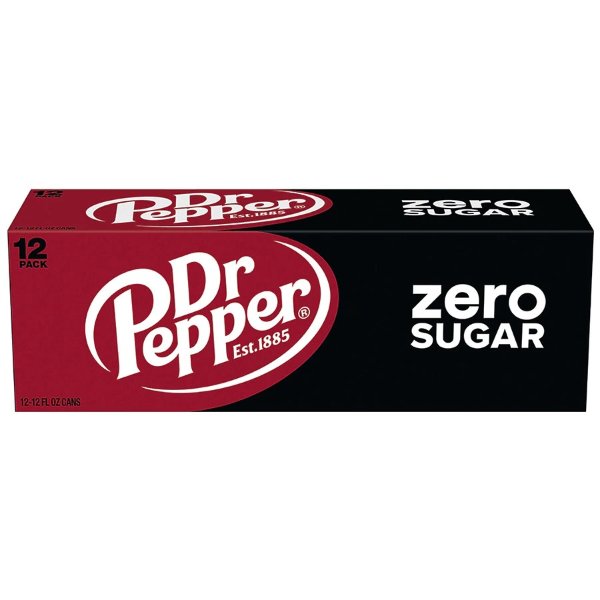Dr Pepper 0糖碳酸饮料 12oz 12罐