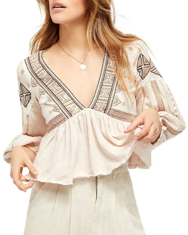 Aria Embroidered Top