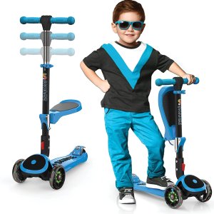 限今天：SKIDEE 儿童、成人三轮滑板车热卖