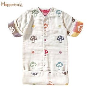 日本Hoppetta蘑菇纱布睡袋促销 王力宏、贾静雯、梁静茹孩子都用