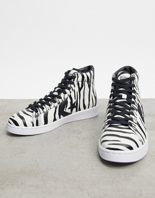 Pro Leather Hi zebra in black and white | ASOS