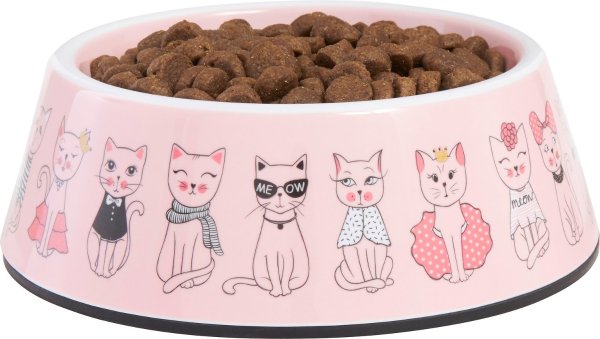 Pink Cute Cats Melamine Bowl, 1.5 Cup - Chewy.com