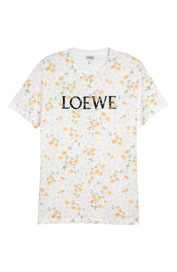 Floral Print Graphic Tee