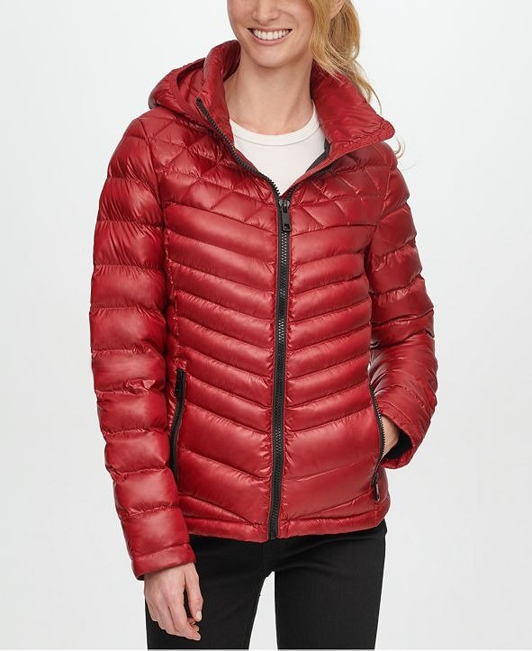 Shine Hooded Packable Down Puffer Coat, Created for Macy's