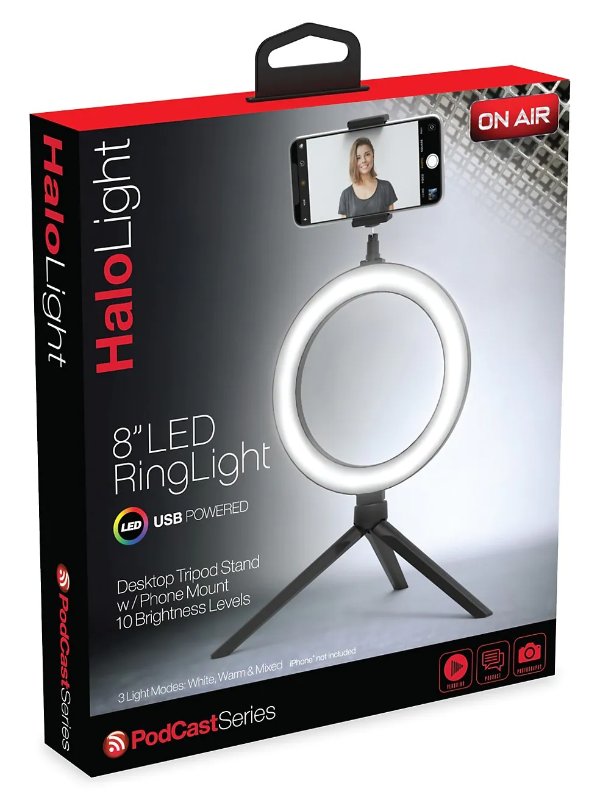 On Air Halo Light 8-Inch LED Ring Light