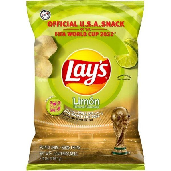 Potato Chips, Limon Flavor, 7.75 oz Bag