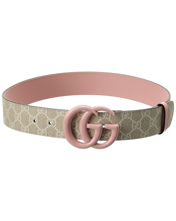 GG Marmont GG Supreme Canvas & Leather Belt