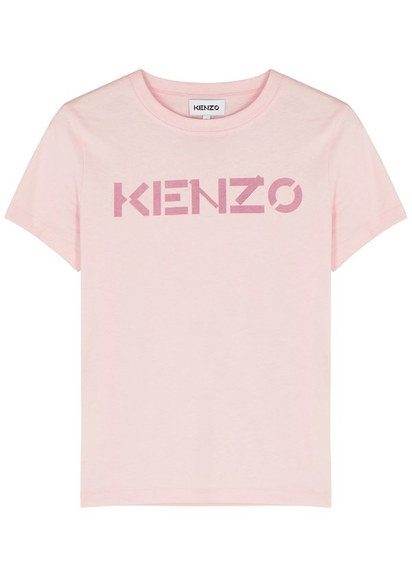 Light pink logo cotton T-shirt