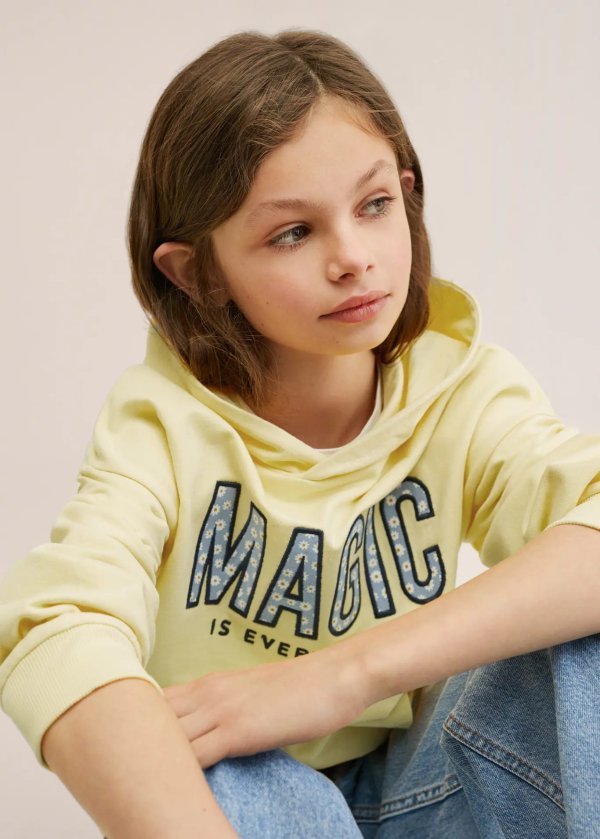 Oversized message sweatshirt - Girls | MANGO OUTLET USA