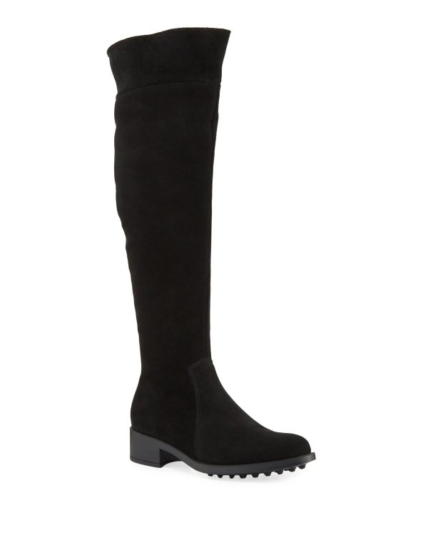 Scarlit Weatherproof Suede Knee Boots