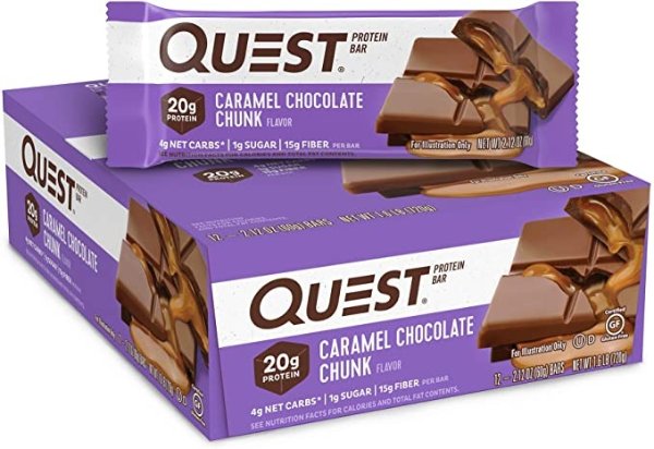 Quest 焦糖巧克力口味能量棒 12条装