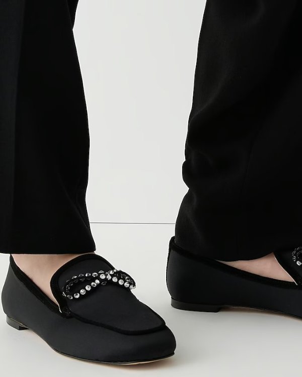 Marie bow loafers in satin