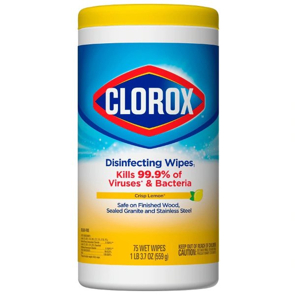 Disinfecting Wipes, Bleach Free Cleaning Wipes Lemon Citrus Blend