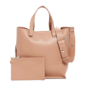 Urban Expressions Linette Vegan Leather Tote & Pouch