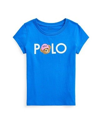 Little Girls Polo Bear Logo Jersey Tee