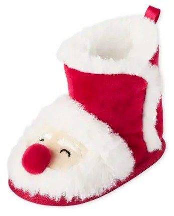 Unisex Baby Matching Family Christmas Santa Slippers | The Children's Place - RED