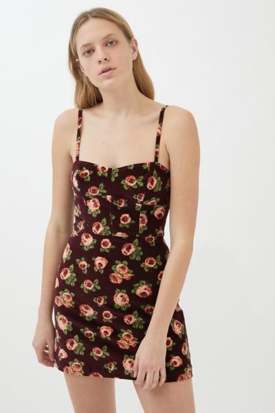 UO After All Corduroy Bustier Dress