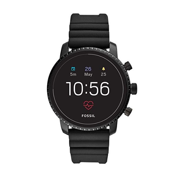 Men's Gen 4 Explorist HR Stainless Steel Touchscreen Smartwatch with Heart Rate, GPS, NFC, and Smartphone Notifications