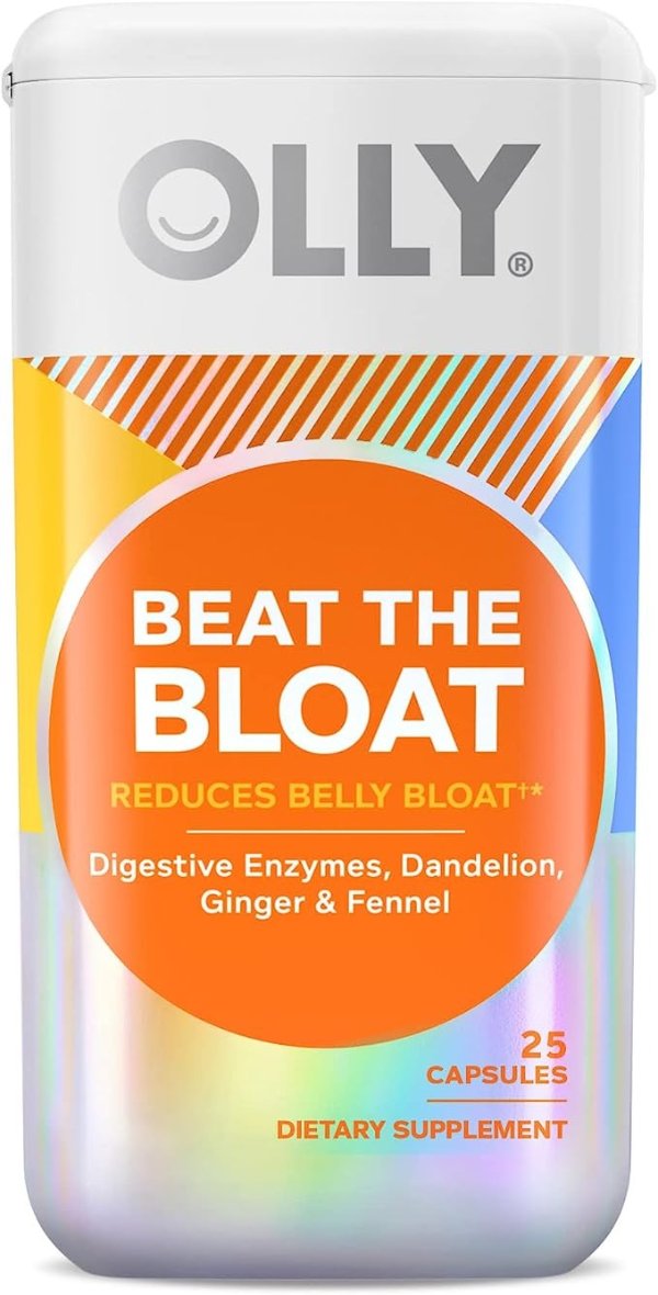 Beat The Bloat Capsules, Digestive Support Enzymes, Supplement for Women - 25 Count