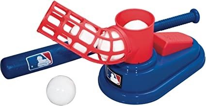 MLB Baseball Pop A Pitch - Includes 25 Inch Collapsible Plastic Bat and 3 Plastic Baseballs
