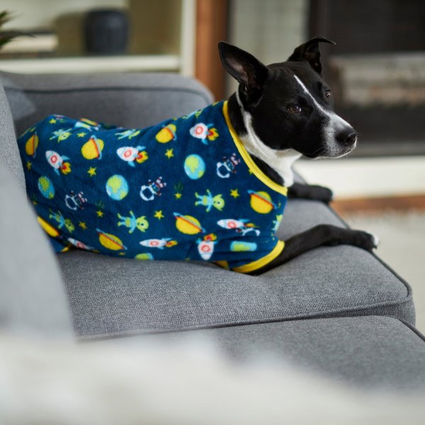 Dog & Cat Cozy Fleece PJs, Outer Space, Medium - Chewy.com