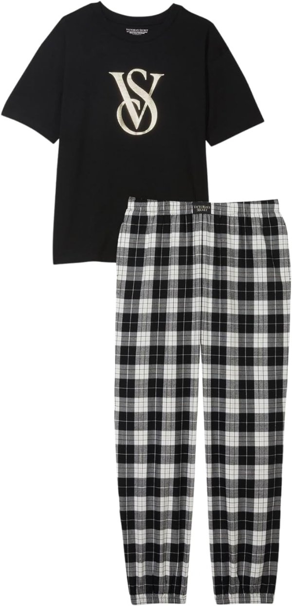 Flannel Jogger Teejama, Women's Sleepwear (XS-XXL)