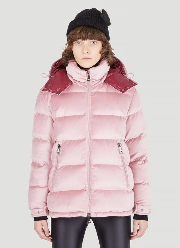 Holostee Quilted Down Jacket in Pink