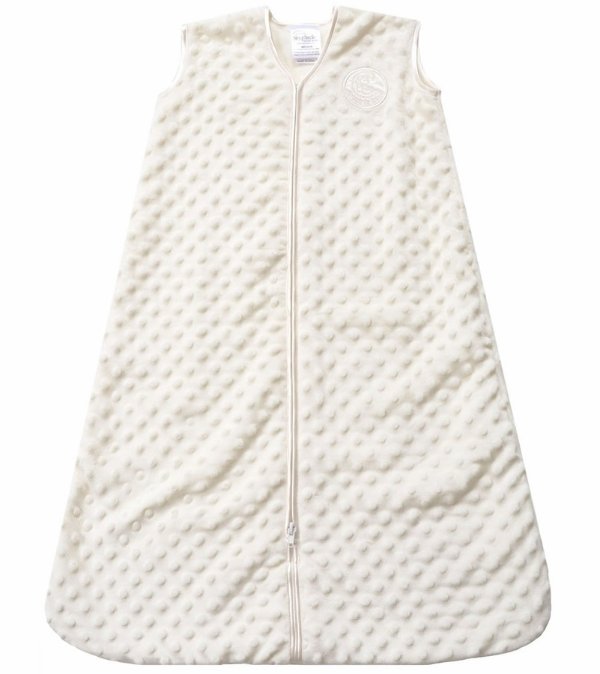 SleepSack Wearable Blanket, Velboa, Cream Plush Dots, Medium